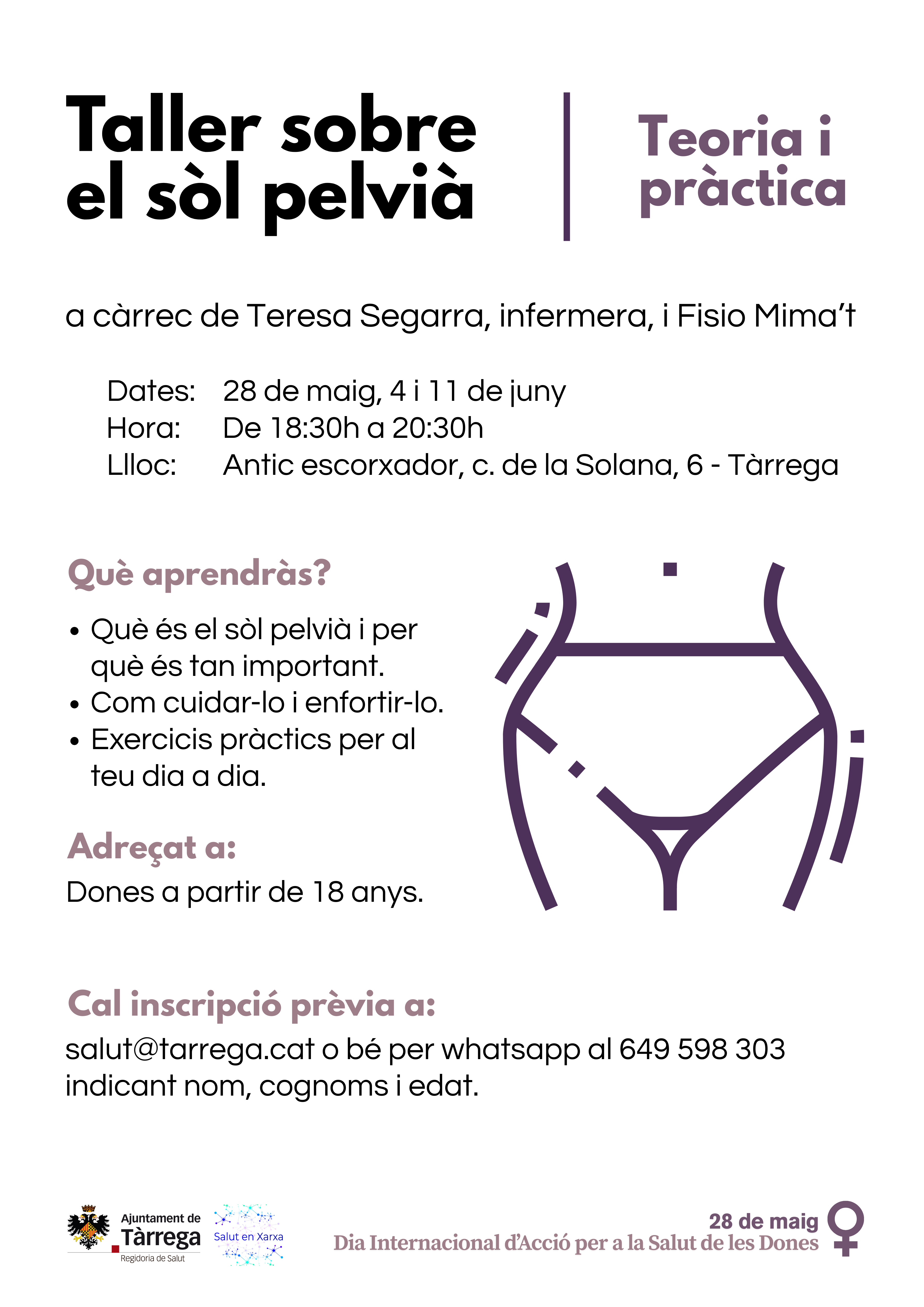 Cartell del Taller sobre el sòl pelvià
